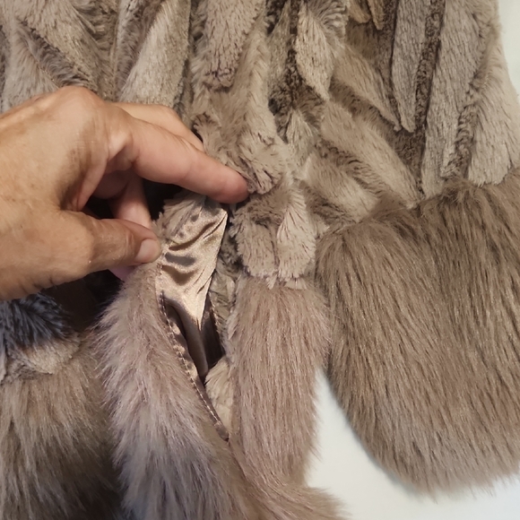 Nina Leonard Brown Teddy Jacket Plush Textured Coat - Picture 3 of 6